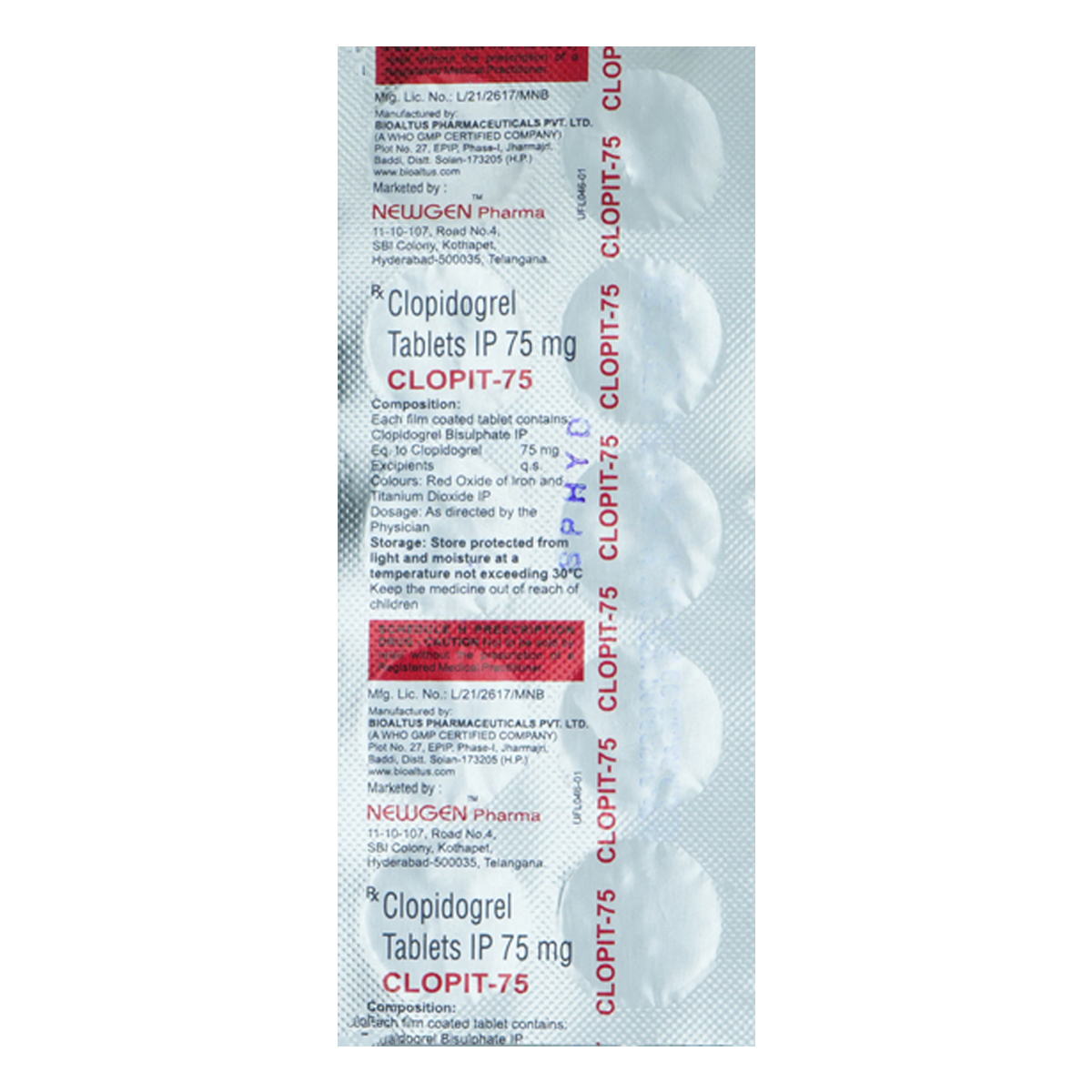 Clopit-75 Tablet 10's, Pack of 10 TABLETS Clopit-75 Tablet 10's, Pack of 10 TABLETS