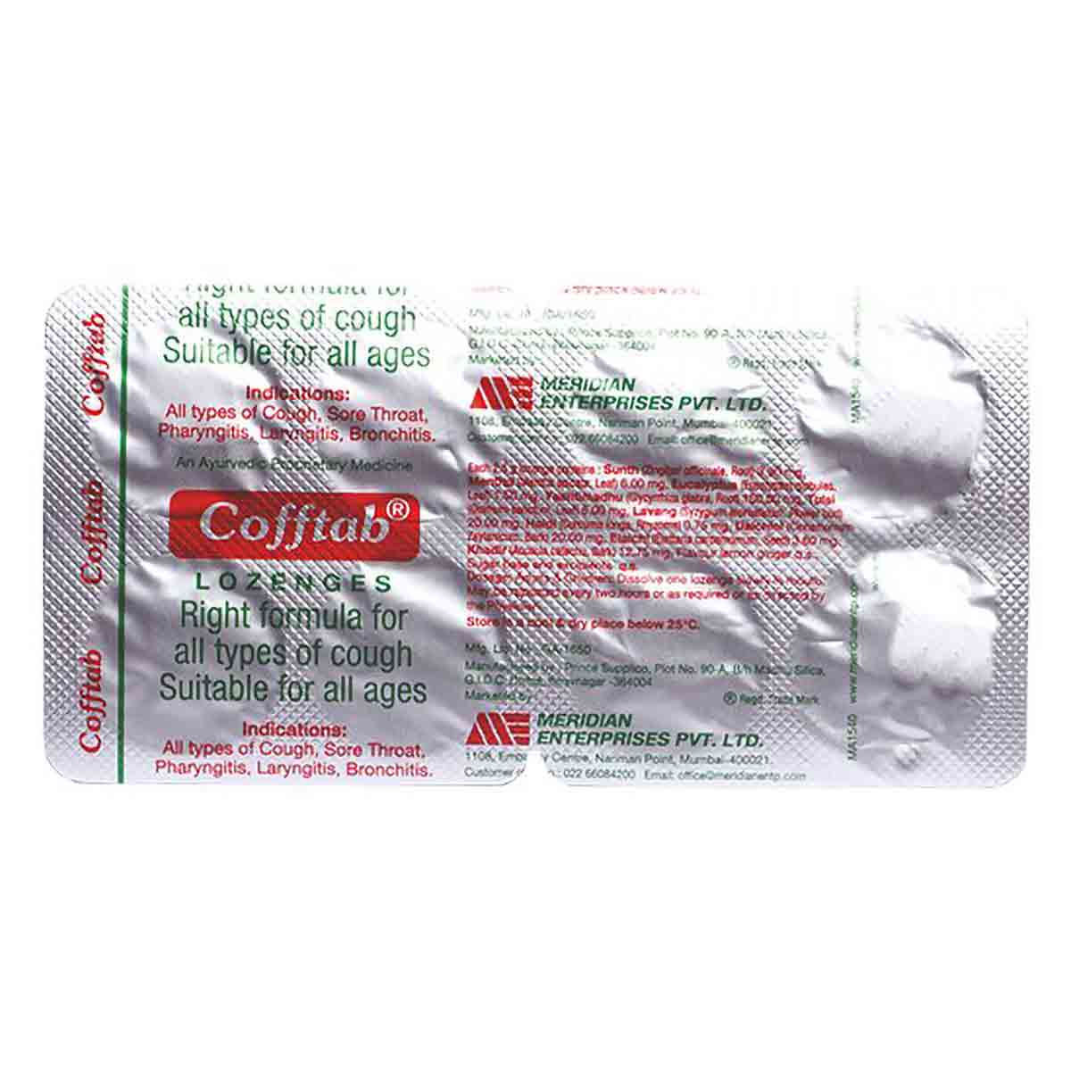 Cofftab Cough Lozenges, 8 Count, Pack of 8 Cofftab Cough Lozenges, 8 Count, Pack of 8