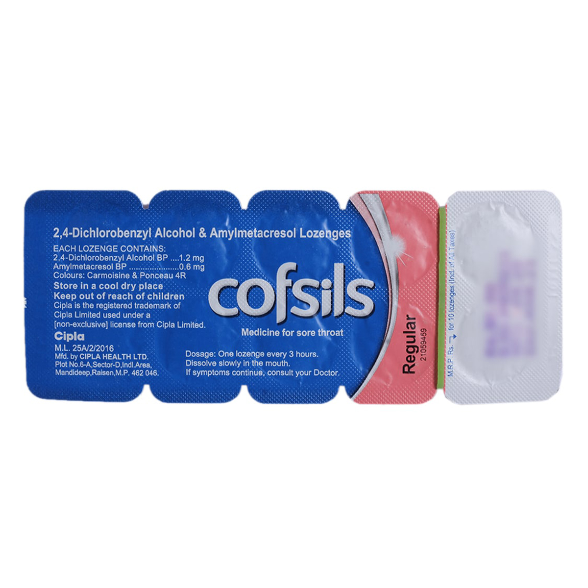 Cofsils Cherry Cold & Cough, 10 Lozenges, Pack of 10 Cofsils Cherry Cold & Cough, 10 Lozenges, Pack of 10