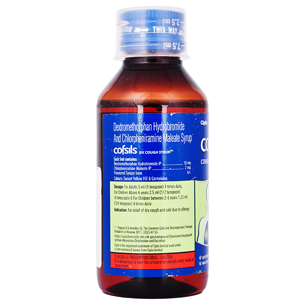 Cofsils DX Cough Syrup, 100 ml, Pack of 1 Cofsils DX Cough Syrup, 100 ml, Pack of 1