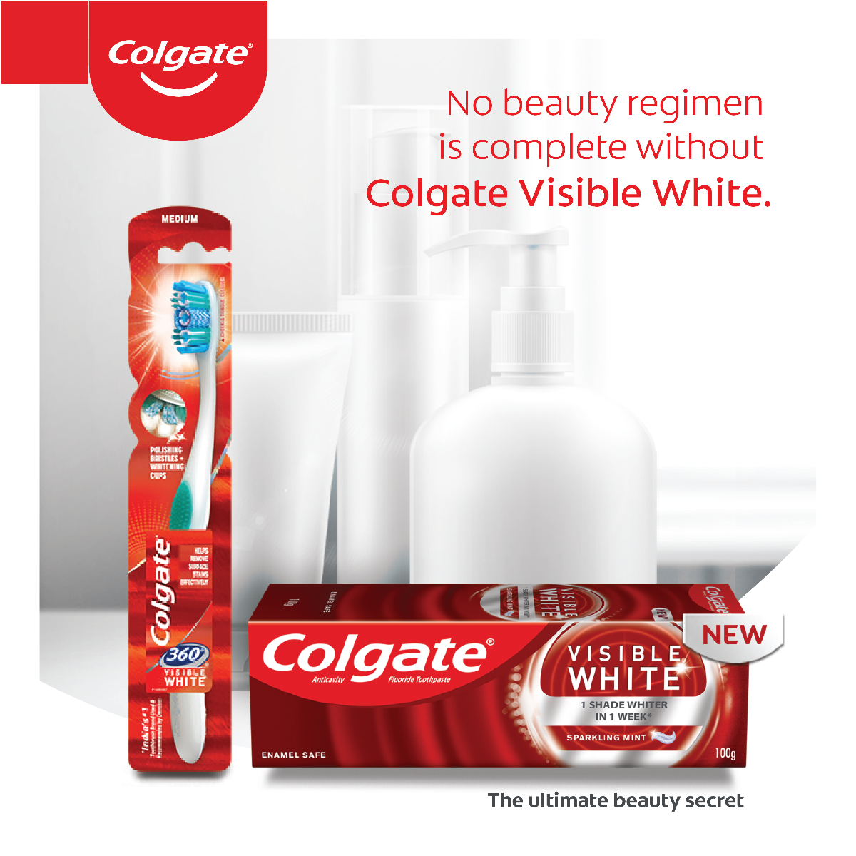 Colgate Visible White Sparkling Mint Toothpaste, 50 gm, Pack of 1 Colgate Visible White Sparkling Mint Toothpaste, 50 gm, Pack of 1