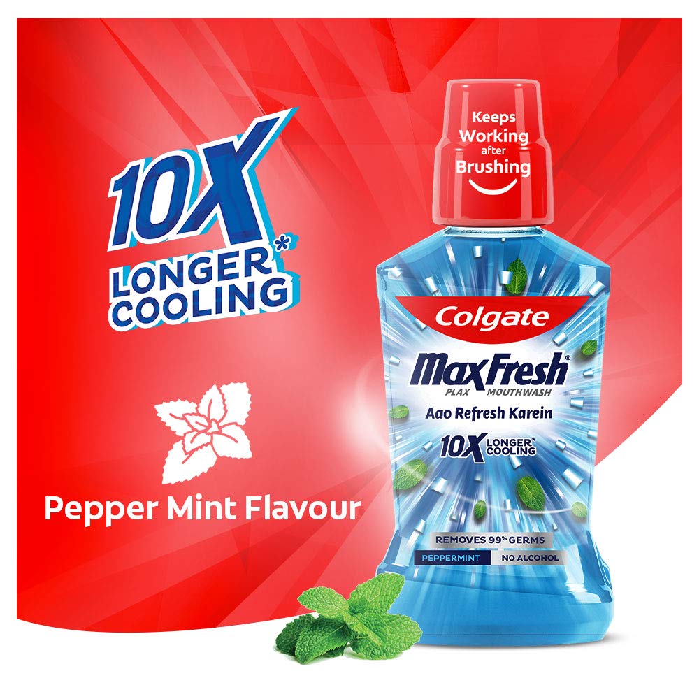 Colgate Plax Peppermint Fresh Mouthwash, 500 ml, Pack of 1 Colgate Plax Peppermint Fresh Mouthwash, 500 ml, Pack of 1