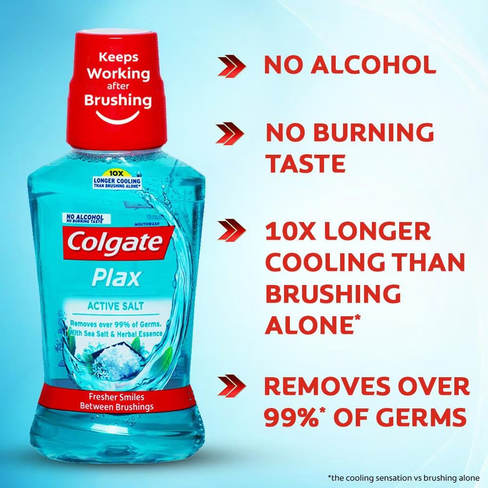 Colgate Plax Active Salt Mouthwash, 250 ml, Pack of 1 Colgate Plax Active Salt Mouthwash, 250 ml, Pack of 1