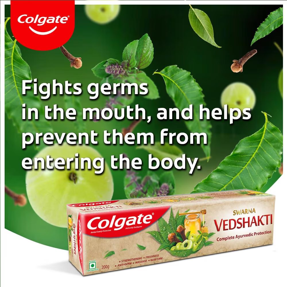 Colgate Swarna Vedshakti Anticavity Toothpaste, 100 gm, Pack of 1 Colgate Swarna Vedshakti Anticavity Toothpaste, 100 gm, Pack of 1