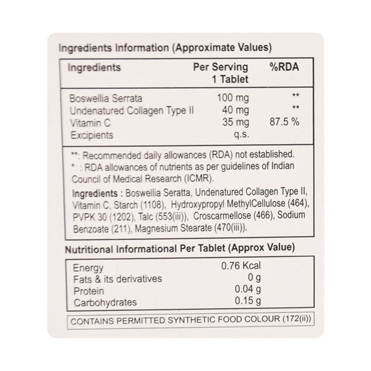 Collamat-Plus Tab 10'S, Pack of 10 TABLETS Collamat-Plus Tab 10'S, Pack of 10 TABLETS