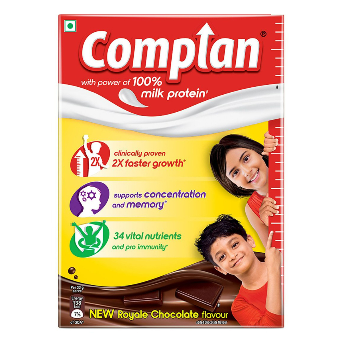 Complan Royale Chocolate Flavour Nutrition Drink Powder 200 Gm Refill