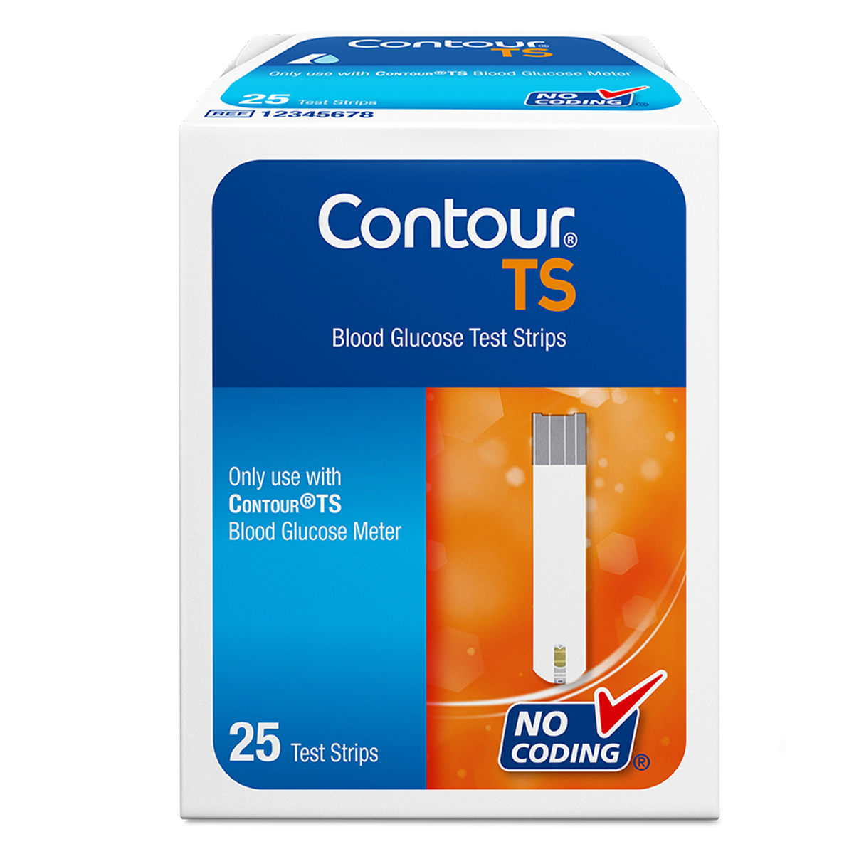 Contour TS Blood Glucose Test Strips, 25 Count, Pack of 1 Contour TS Blood Glucose Test Strips, 25 Count, Pack of 1