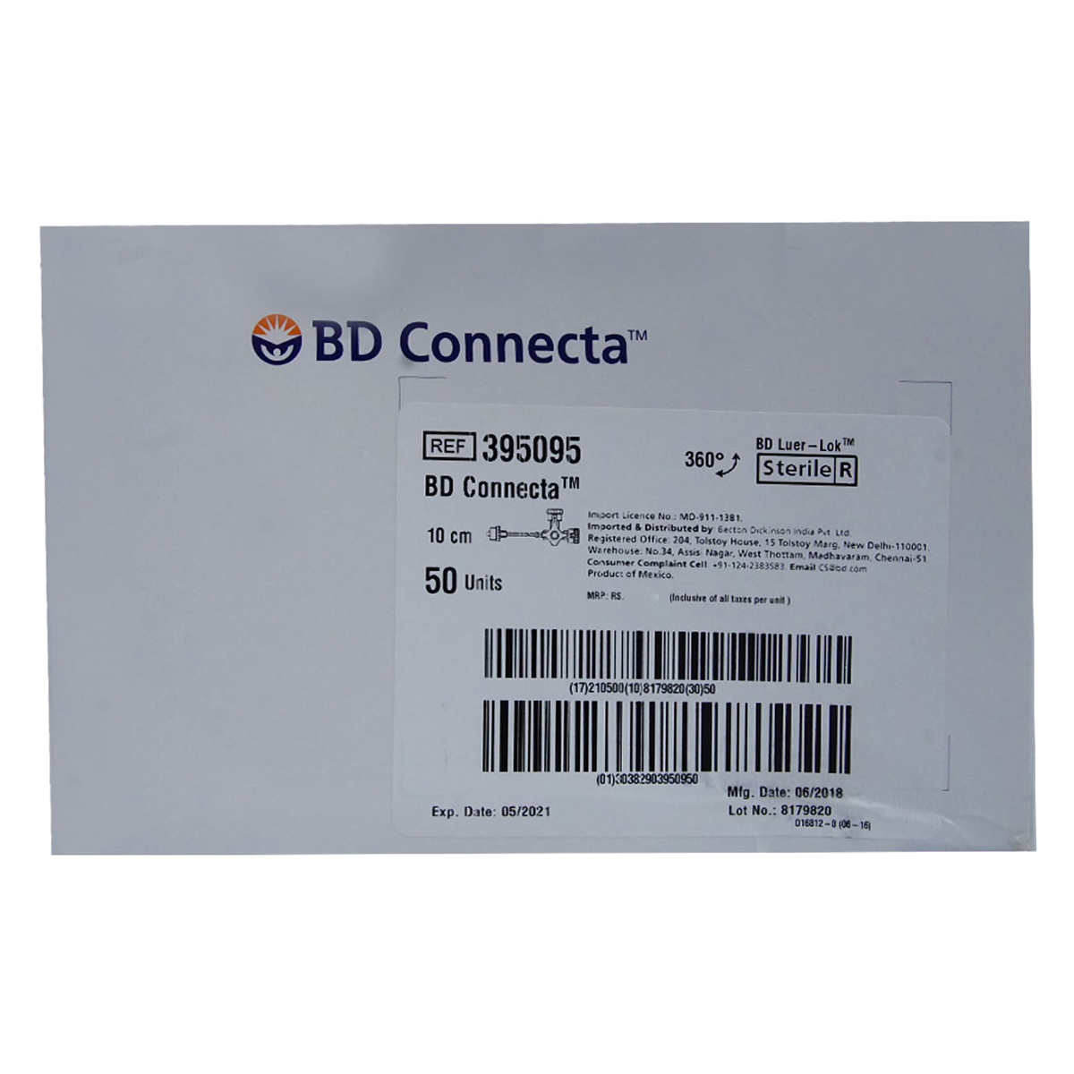 B.D Connecta 10 cm, 1 Count, Pack of 1 B.D Connecta 10 cm, 1 Count, Pack of 1