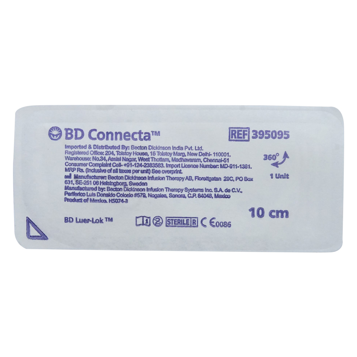 B.D Connecta 10 cm, 1 Count, Pack of 1 B.D Connecta 10 cm, 1 Count, Pack of 1