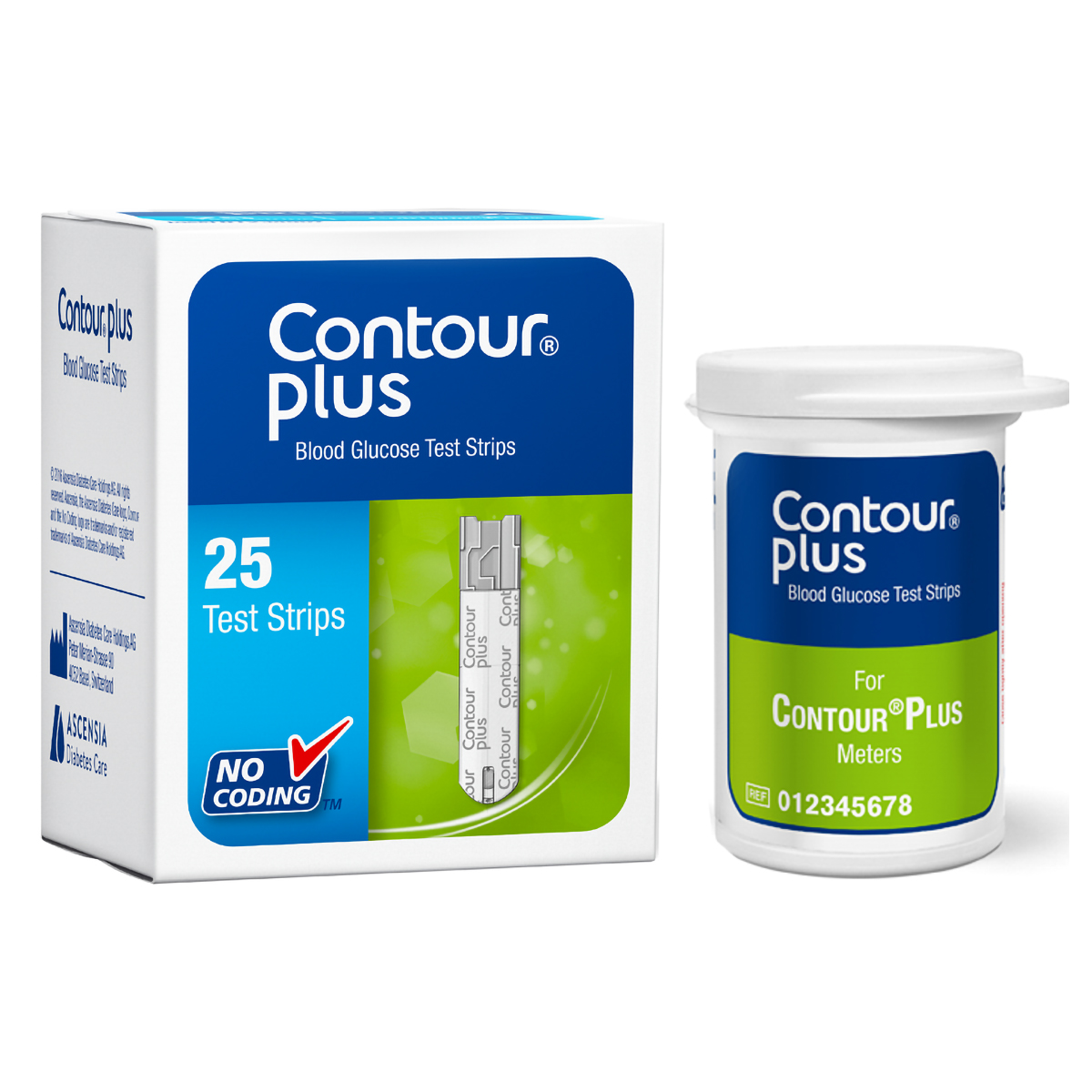 Contour Plus Blood Glucose Test Strips, 25 Count, Pack of 1 Contour Plus Blood Glucose Test Strips, 25 Count, Pack of 1