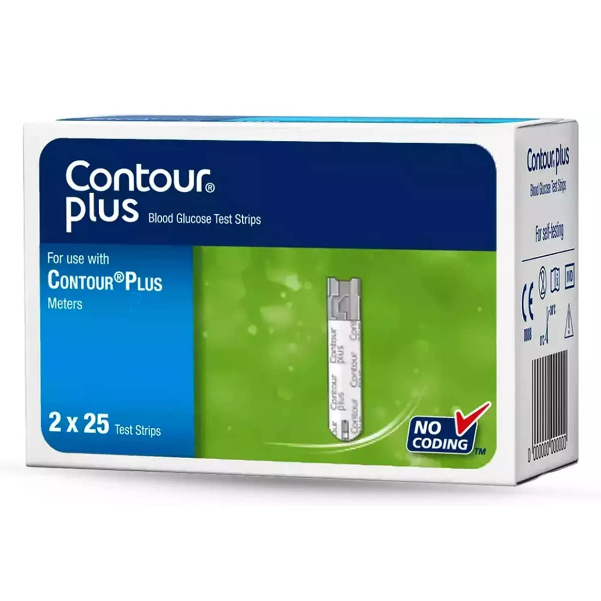 Contour Plus Blood Glucose Test Strips, 50 Count, Pack of 1 Contour Plus Blood Glucose Test Strips, 50 Count, Pack of 1