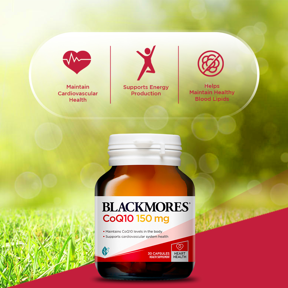 Blackmores CoQ10 150 mg for Heart Health, 30 Capsules, Pack of 1 Blackmores CoQ10 150 mg for Heart Health, 30 Capsules, Pack of 1