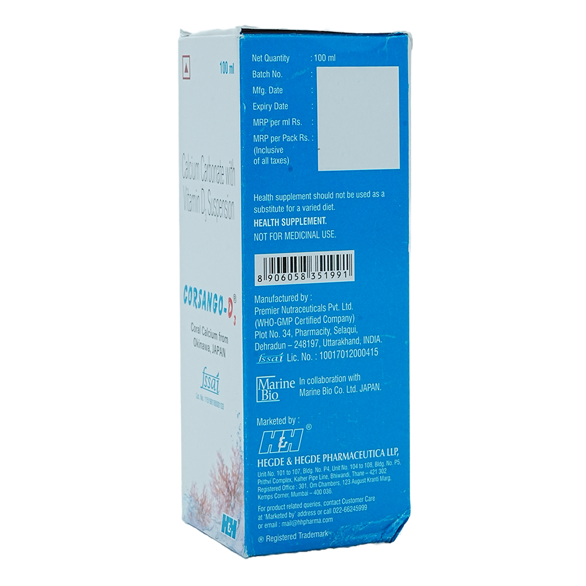 Corsango-D3 Suspension 100ml, Pack of 1 Suspension Corsango-D3 Suspension 100ml, Pack of 1 Suspension