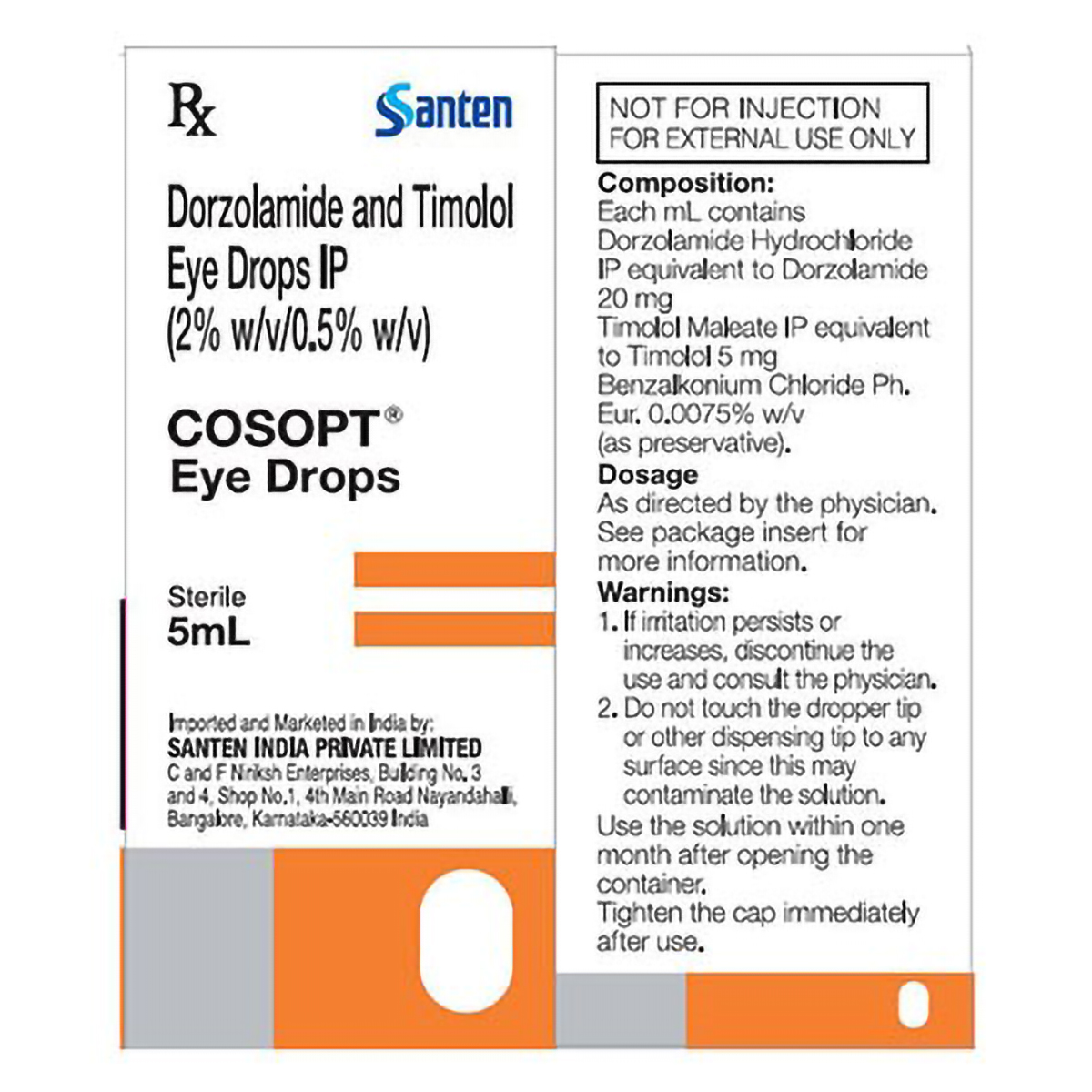 Cosopt Eye Drop 5 ml, Pack of 1 Cosopt Eye Drop 5 ml, Pack of 1