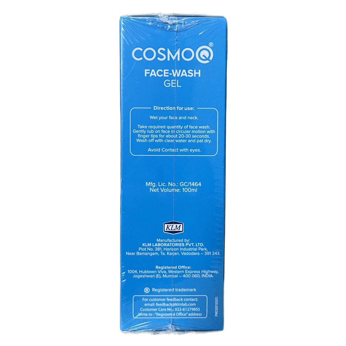 Cosmoq Face-Wash Gel 100 ml, Pack of 1 Cosmoq Face-Wash Gel 100 ml, Pack of 1