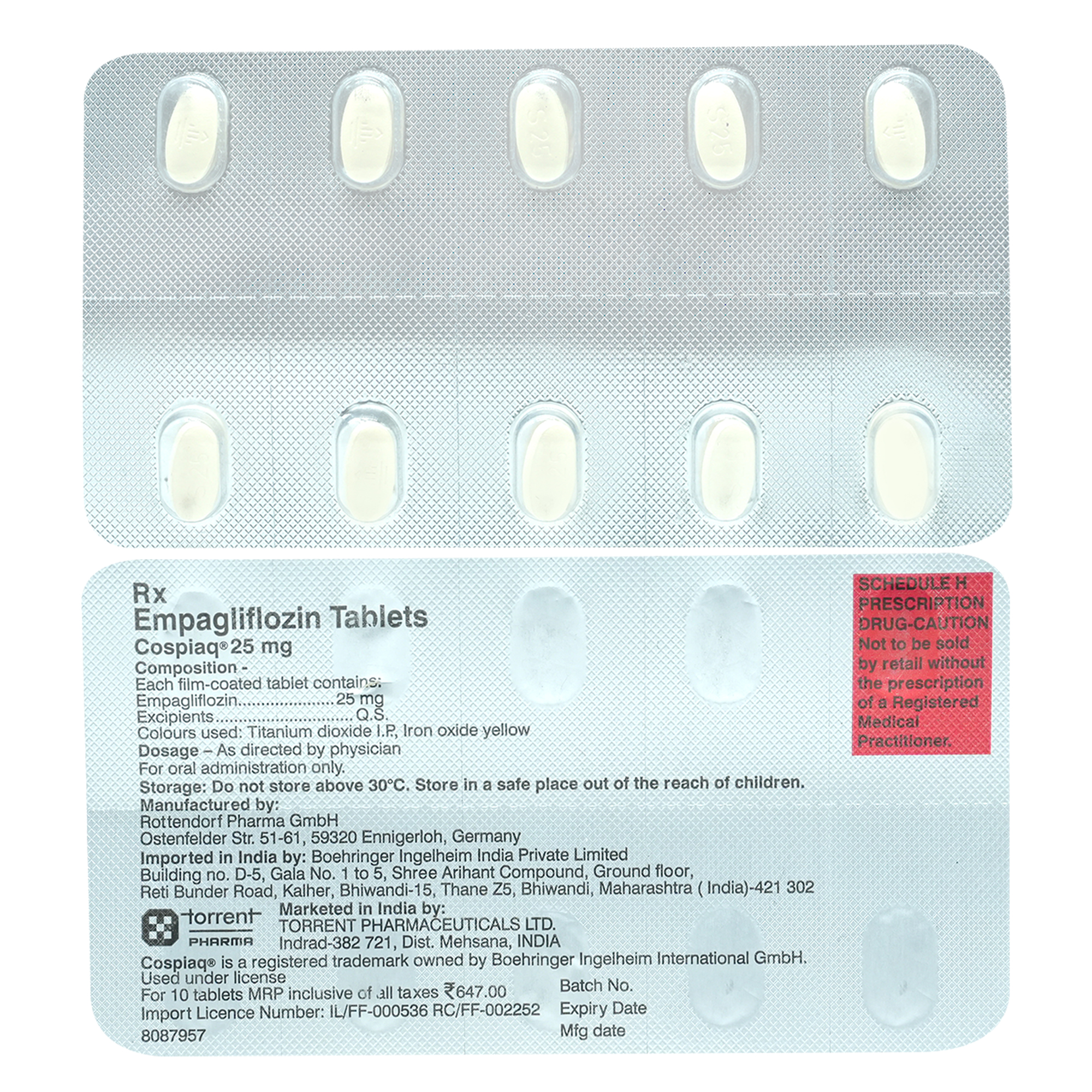 Cospiaq 25 mg Tablet 10's, Pack of 10 TABLETS Cospiaq 25 mg Tablet 10's, Pack of 10 TABLETS