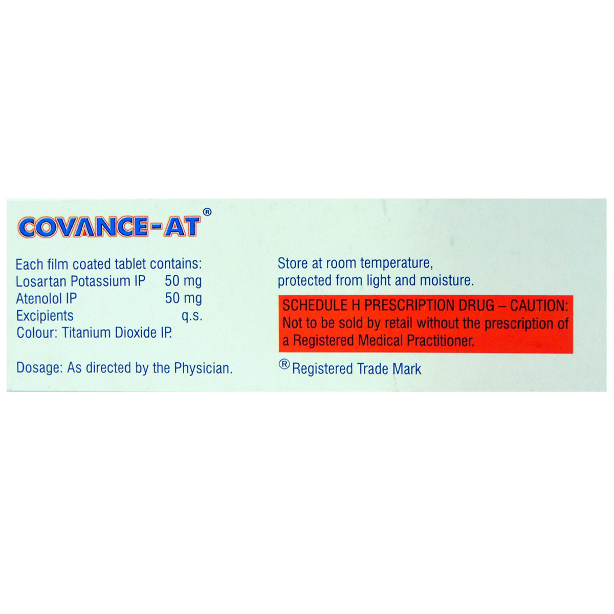 Covance-AT Tablet 10's, Pack of 10 TabletS Covance-AT Tablet 10's, Pack of 10 TabletS