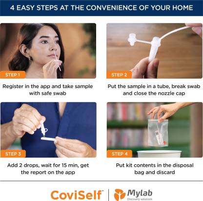 Mylab CoviSelf COVID-19 Rapid Antigen Self Test Kit, 1 Count, Pack of 1 Mylab CoviSelf COVID-19 Rapid Antigen Self Test Kit, 1 Count, Pack of 1