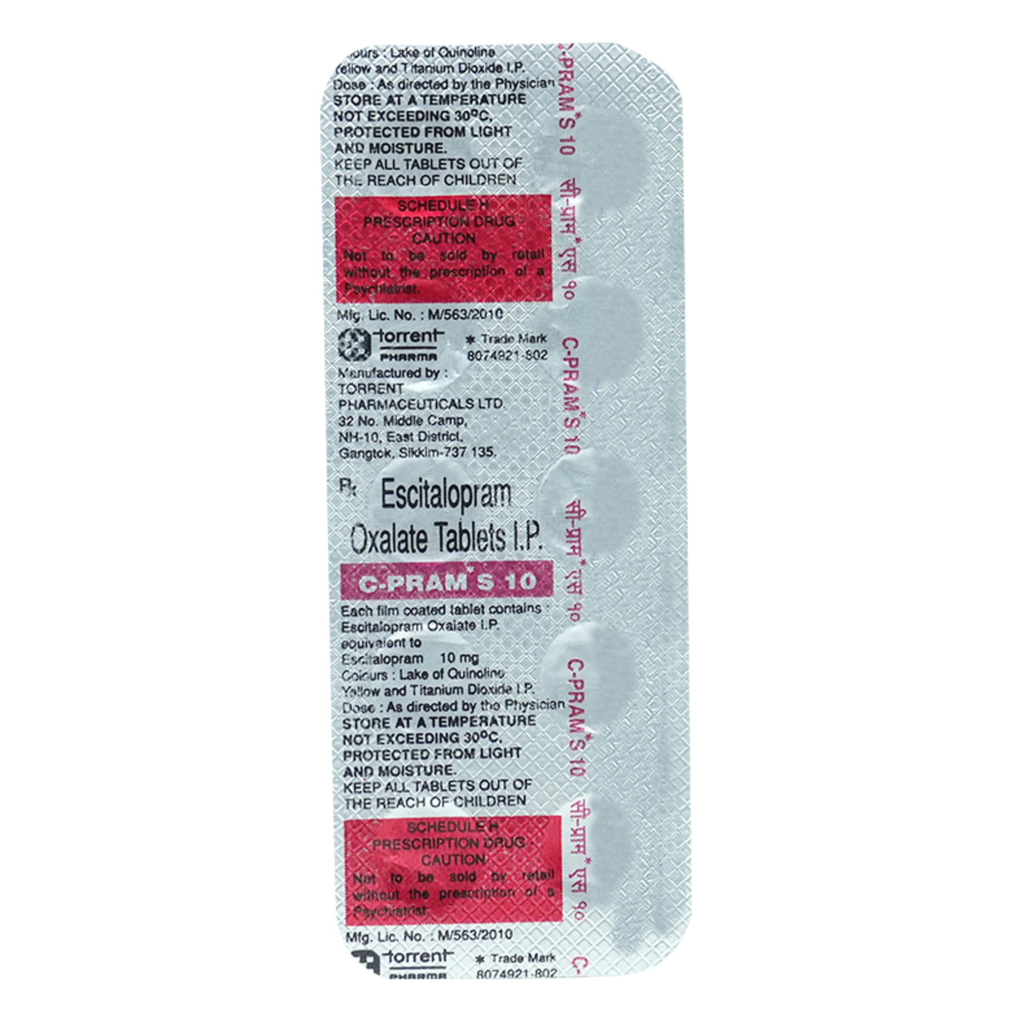 Cpram S 10 Tablet 10's, Pack of 10 TABLETS Cpram S 10 Tablet 10's, Pack of 10 TABLETS
