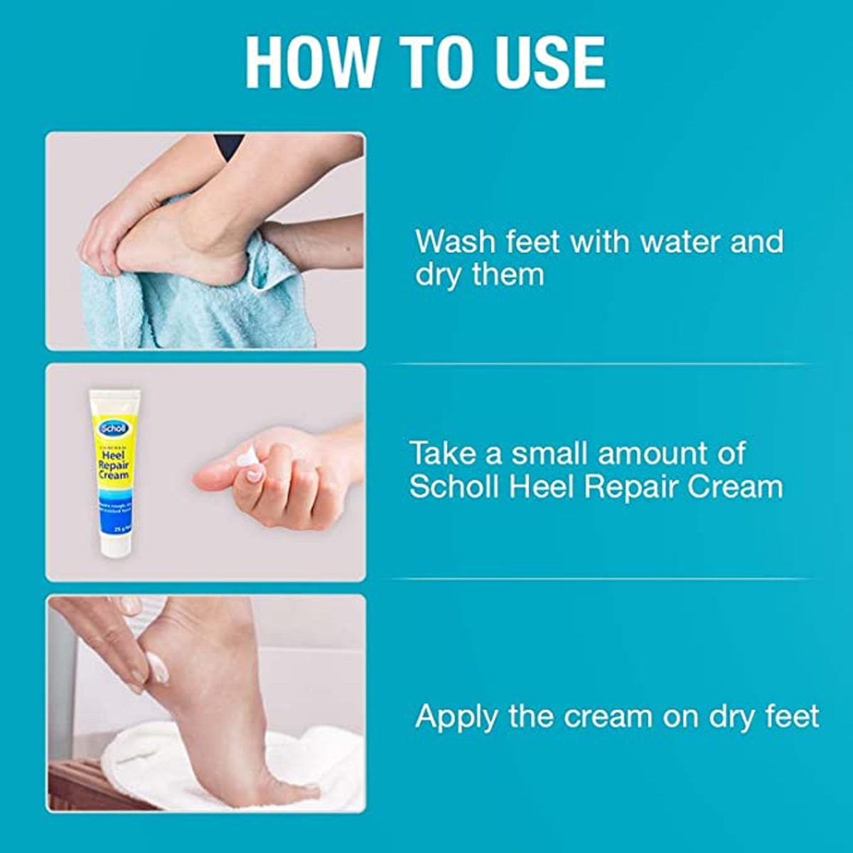 Scholl Cracked Heel Repair Cream 25 gm | For Rough, Dry And Cracked Heels, Pack of 1 Scholl Cracked Heel Repair Cream 25 gm | For Rough, Dry And Cracked Heels, Pack of 1