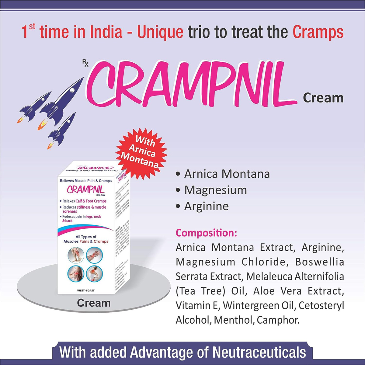 Westcoast Crampnil Cream, 50 gm, Pack of 1 Westcoast Crampnil Cream, 50 gm, Pack of 1