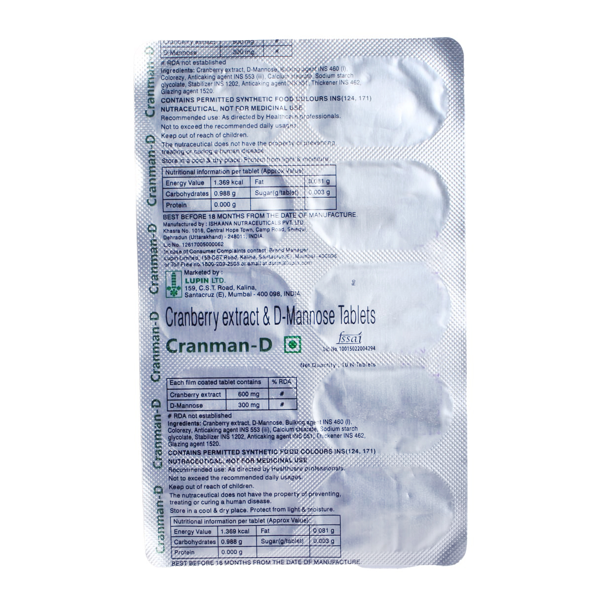 Buy Cranman-D Tablet 10's Online