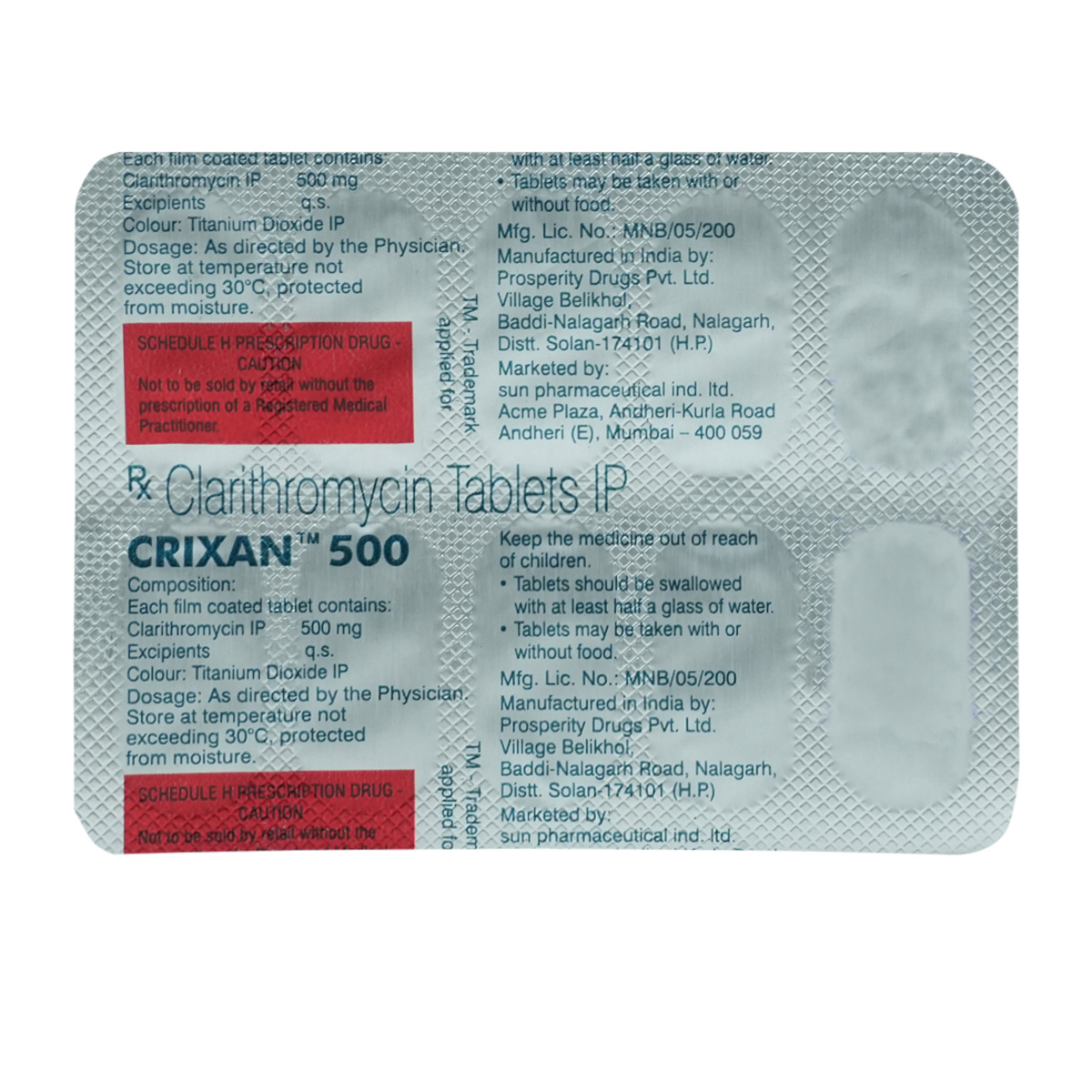 Crixan 500 Tablet 10's, Pack of 10 TABLETS Crixan 500 Tablet 10's, Pack of 10 TABLETS