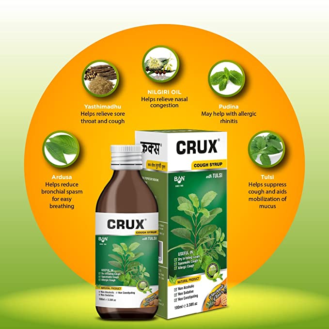 Crux Cough Syrup, 100 ml, Pack of 1 Crux Cough Syrup, 100 ml, Pack of 1