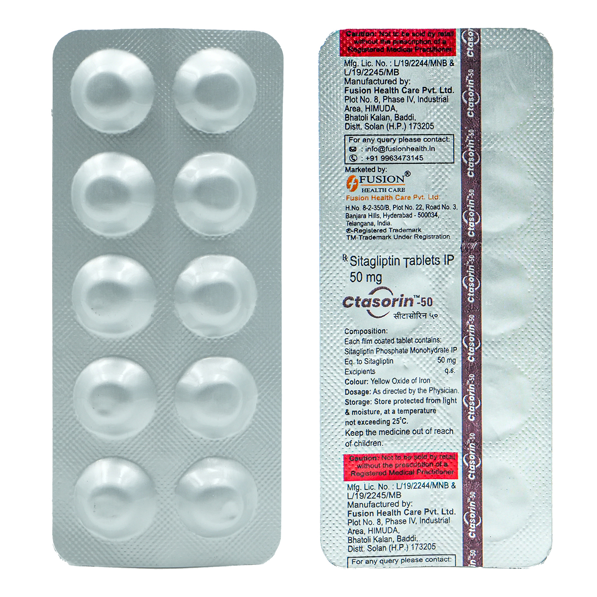 Buy Ctasorin 50 Tablet 10's Online