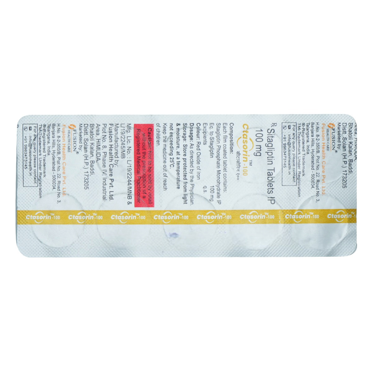 Buy Ctasorin-100 Tablet 10's Online