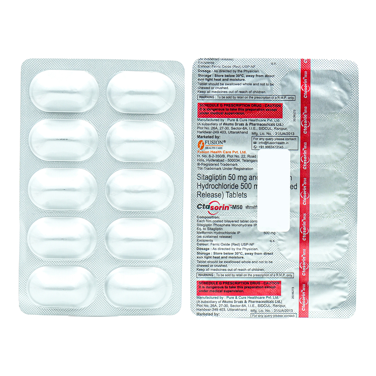 Buy Ctasorin M 50 Tablet 10's Online