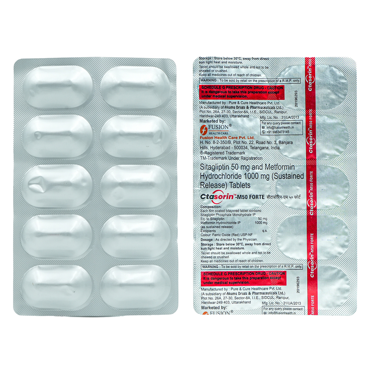 Buy Ctasorin M 50 Forte Tablet 10's Online