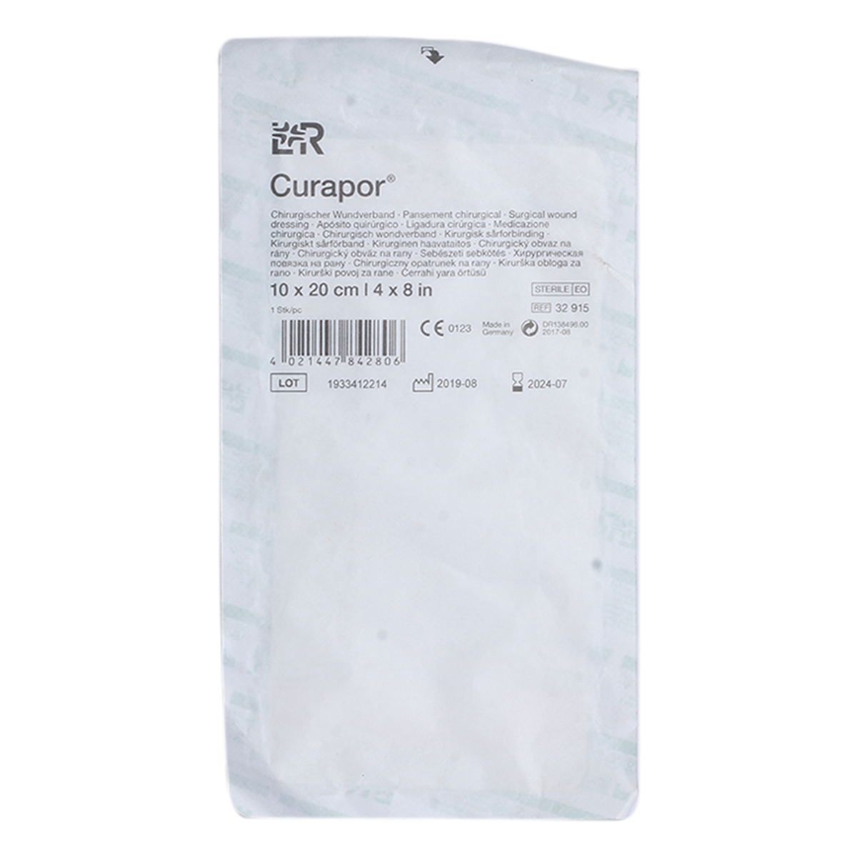 Curapore Dressing, 10cm X 20cm, 1 Count, Pack of 1 Curapore Dressing, 10cm X 20cm, 1 Count, Pack of 1