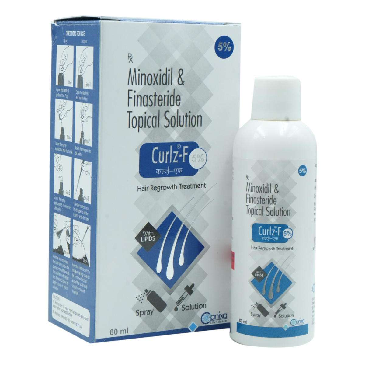 Curlz-F 5% Solution 60 ml, Pack of 1 SOLUTION Curlz-F 5% Solution 60 ml, Pack of 1 SOLUTION