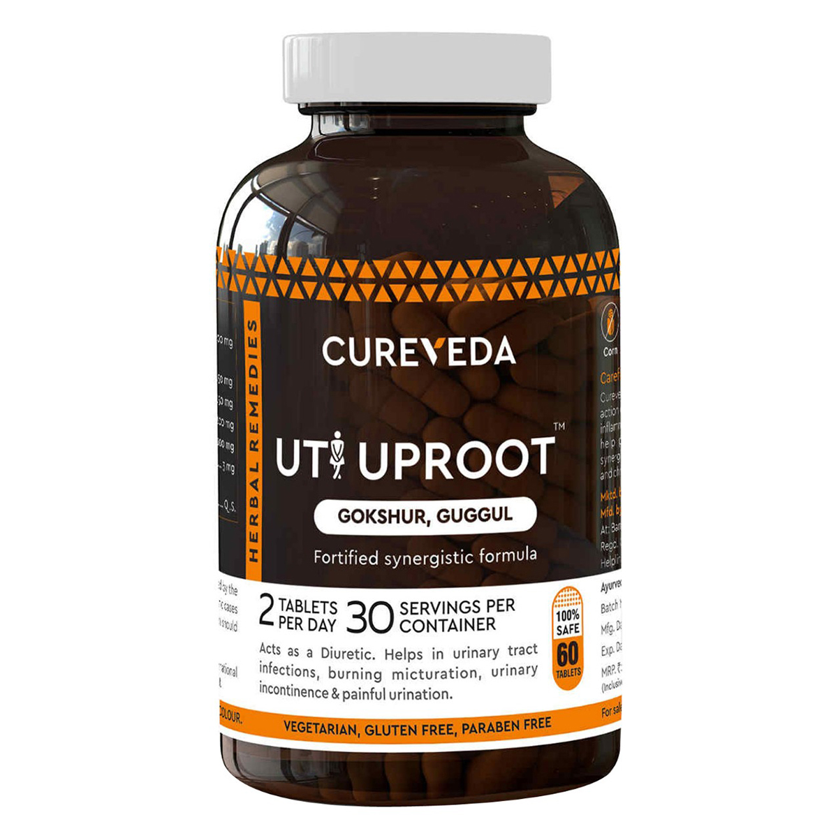 Cureveda UTI Uproot Tablets, 60 Tablets, Pack of 1