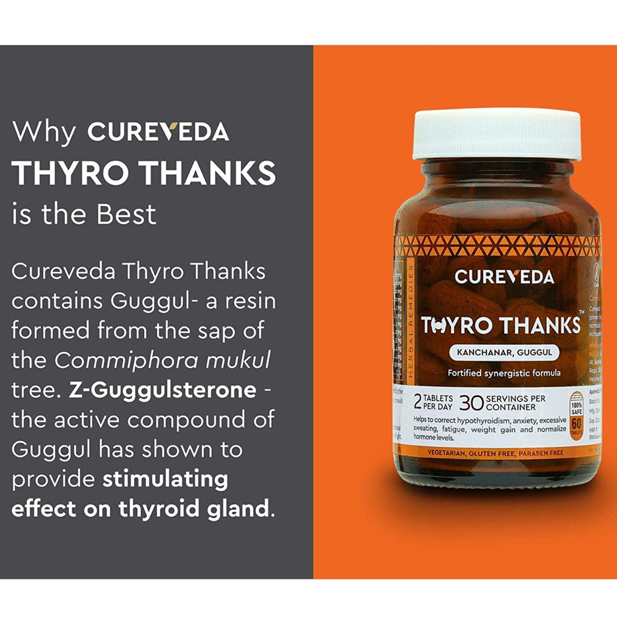 Cureveda Thyro Thanks, 60 Tablets, Pack of 1 Cureveda Thyro Thanks, 60 Tablets, Pack of 1