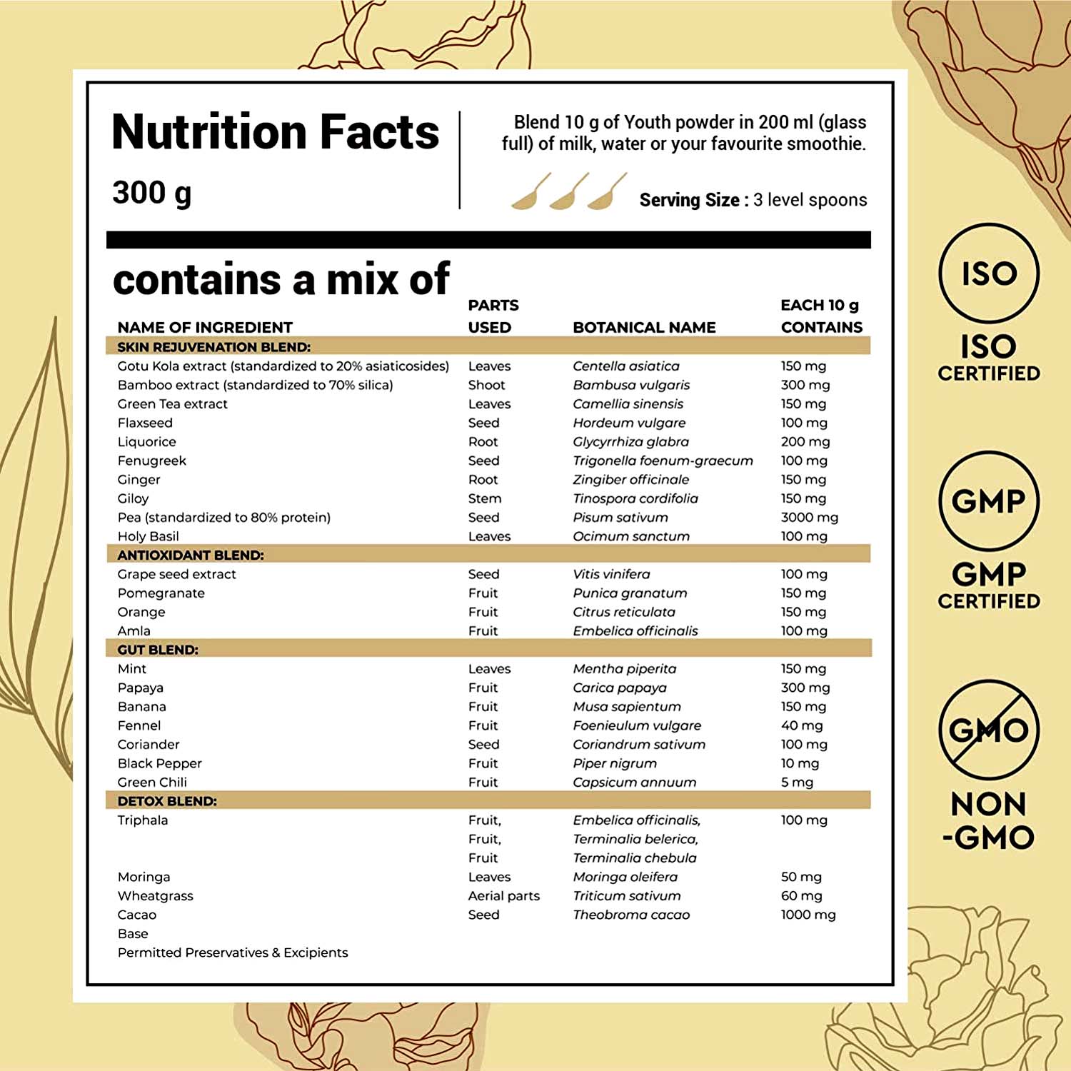 Cureveda Youth Age Defense Blend, 300 gm, Pack of 1 Cureveda Youth Age Defense Blend, 300 gm, Pack of 1