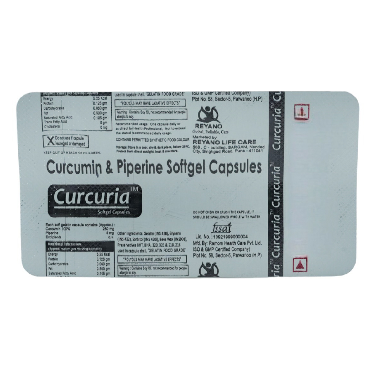 Curcuria Softgel Capsule 10's, Pack of 10 CapsuleS Curcuria Softgel Capsule 10's, Pack of 10 CapsuleS