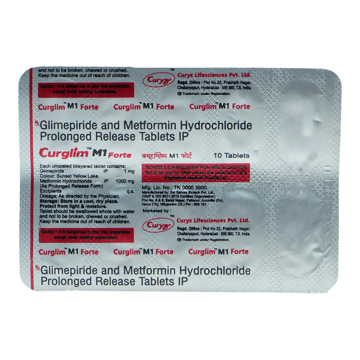 Curglim M1 Forte Tablet 10's Curglim M1 Forte Tablet 10's