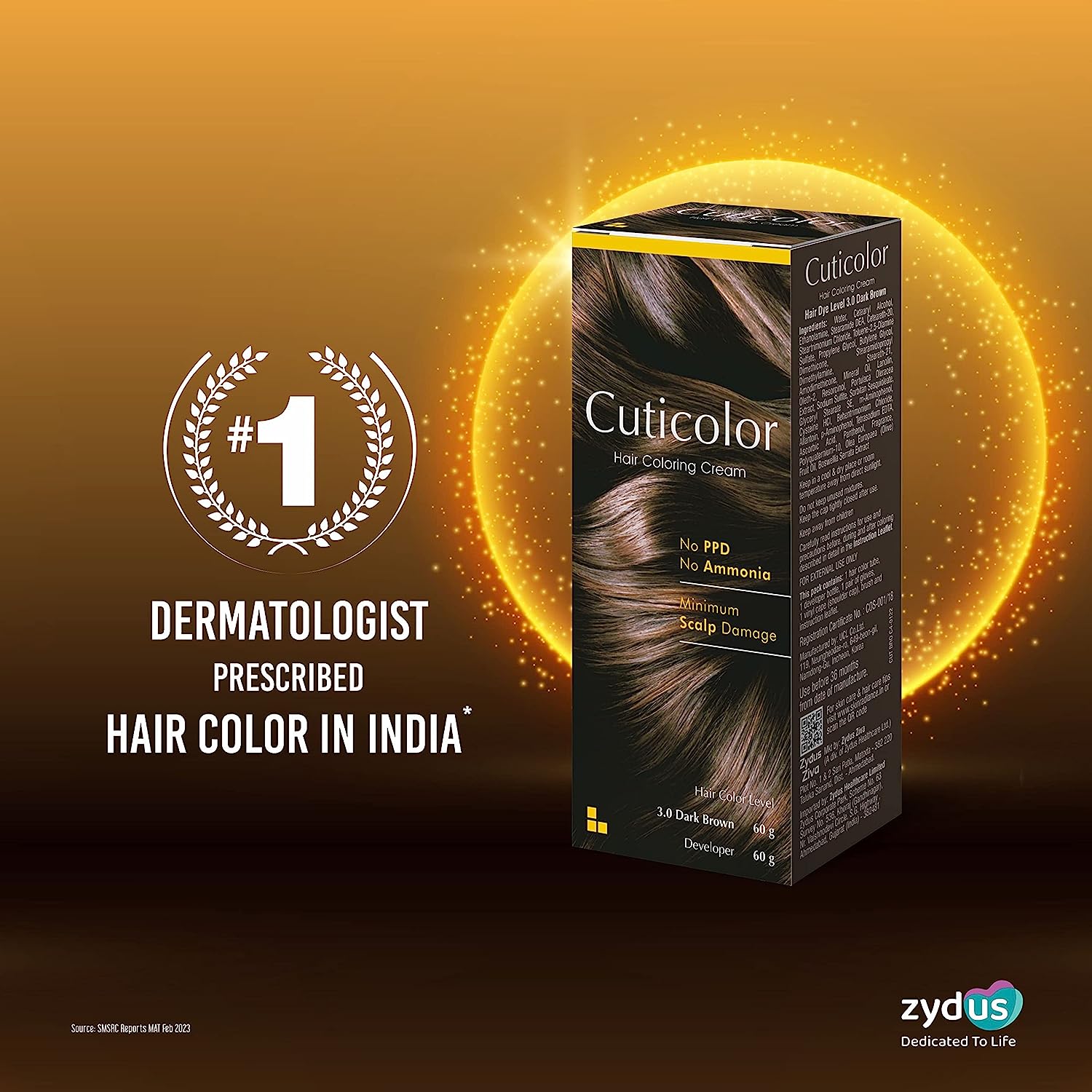 Cuticolor Hair Coloring Cream Dark Brown, 60 gm, Pack of 1 Cuticolor Hair Coloring Cream Dark Brown, 60 gm, Pack of 1