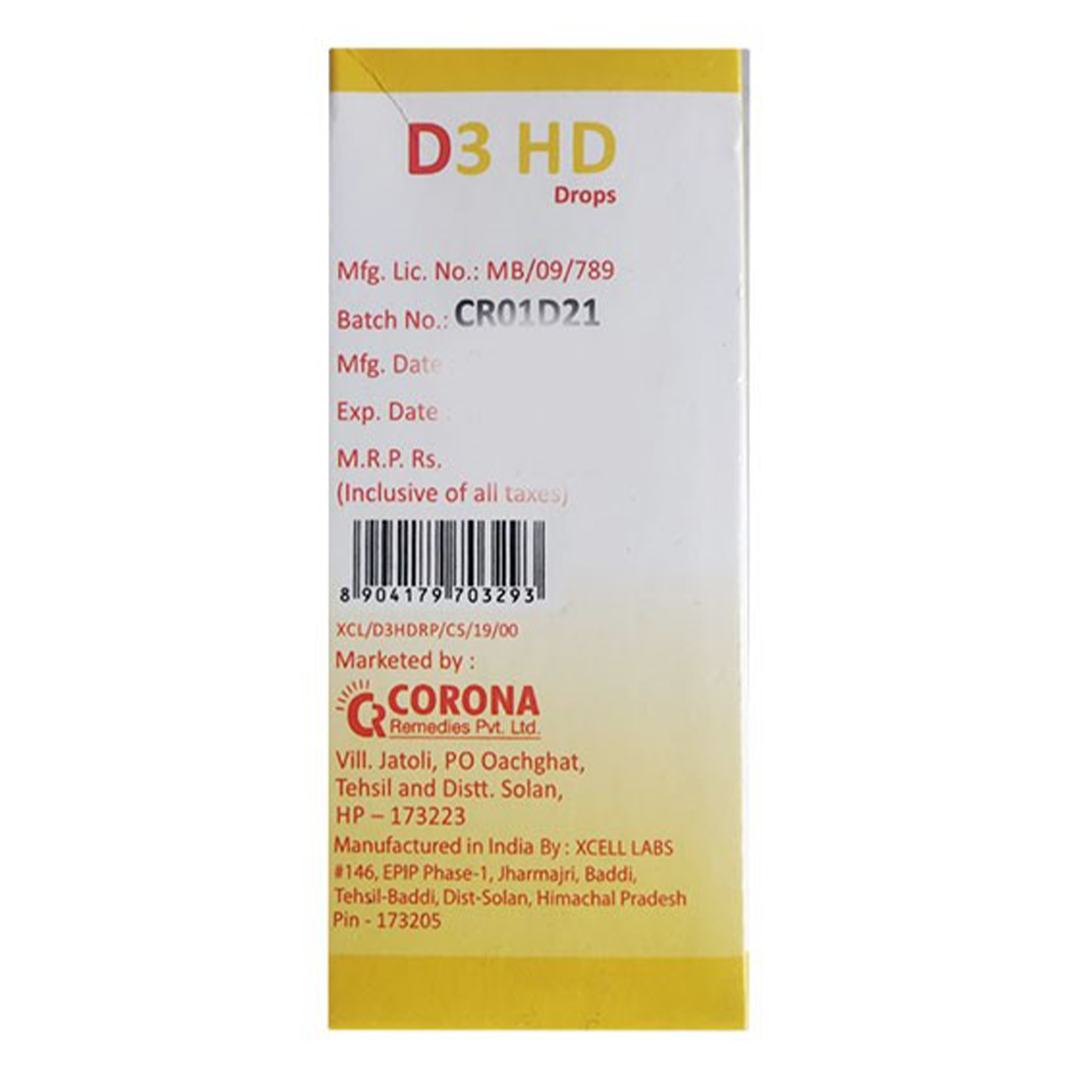 D3 HD Drop 30 ml, Pack of 1 D3 HD Drop 30 ml, Pack of 1