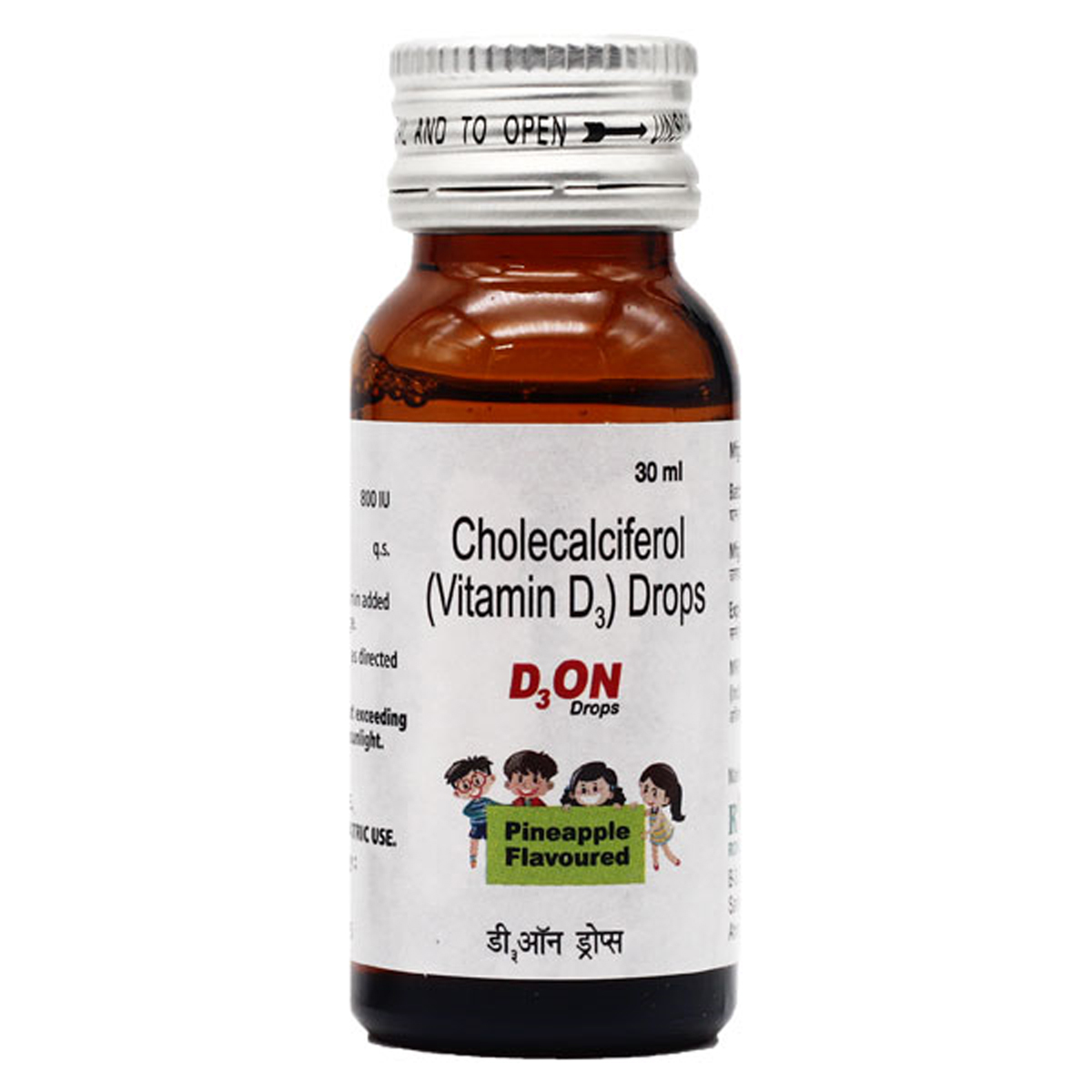 D3 On 800 Pineapple Flavour Drops 30 ml, Pack of 1 D3 On 800 Pineapple Flavour Drops 30 ml, Pack of 1