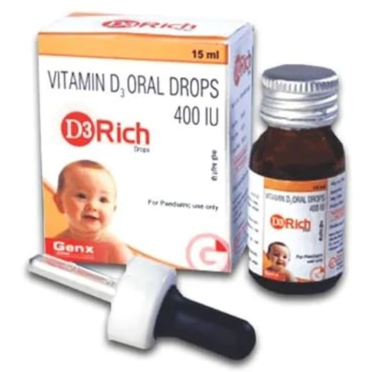 D3 Rich 400IU Drop 15 ml, Pack of 1 D3 Rich 400IU Drop 15 ml, Pack of 1