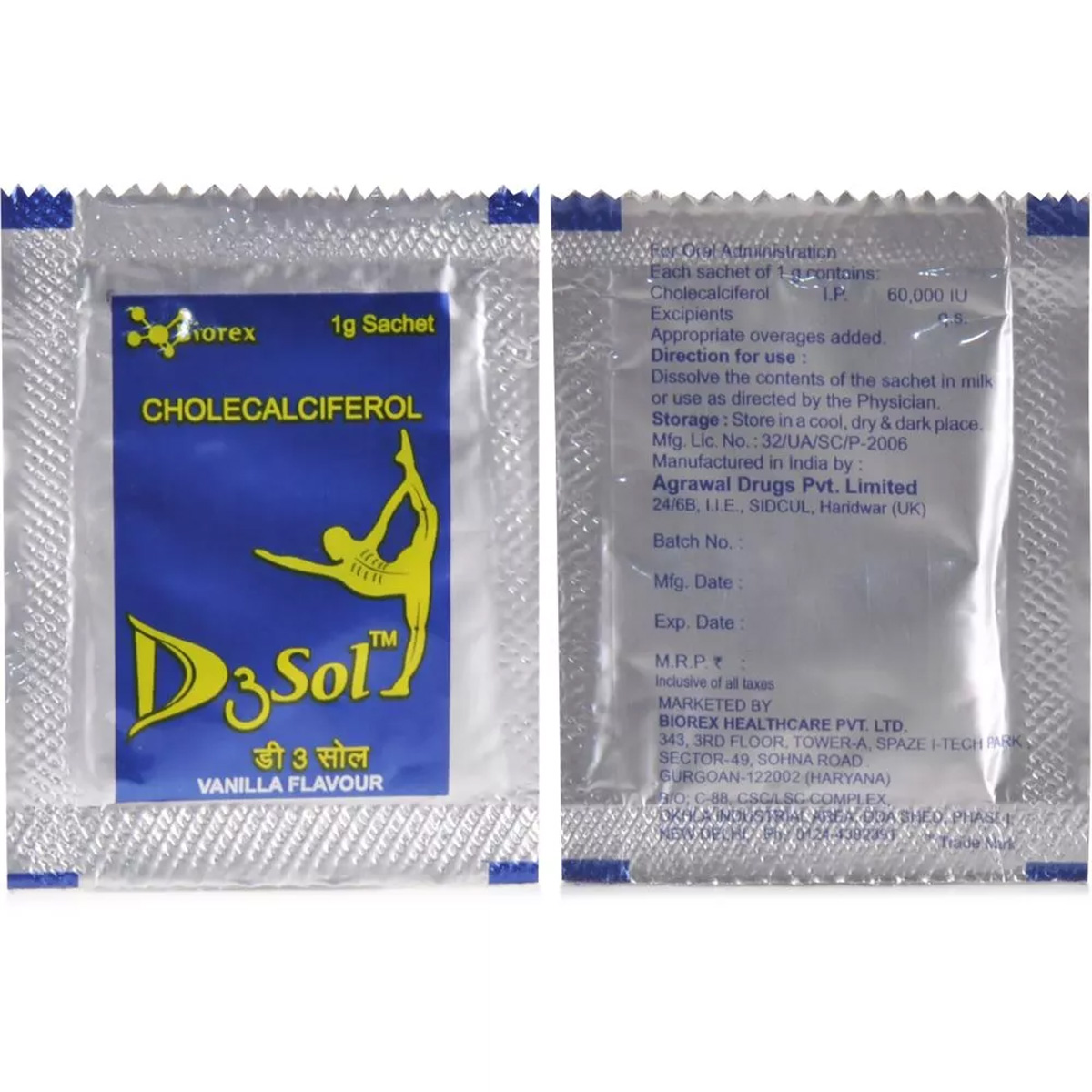 D3Sol Powder 1 gm, Pack of 1 D3Sol Powder 1 gm, Pack of 1