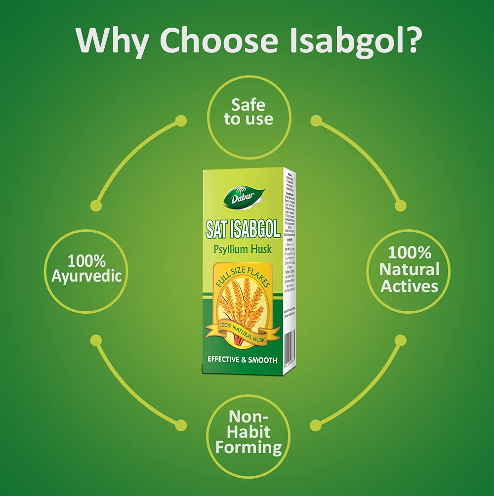 Dabur Sat Isabgol Powder, 200 gm, Pack of 1 Dabur Sat Isabgol Powder, 200 gm, Pack of 1