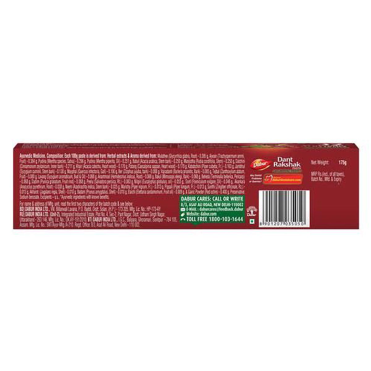 Dabur Dant Rakshak Ayurvedic Toothpaste, 175 gm, Pack of 1 Dabur Dant Rakshak Ayurvedic Toothpaste, 175 gm, Pack of 1