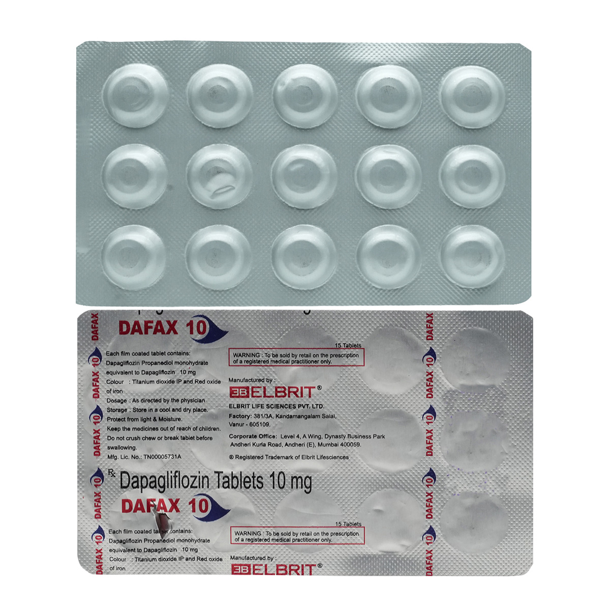 Dafax 10 Tablet 15's, Pack of 15 TABLETS Dafax 10 Tablet 15's, Pack of 15 TABLETS