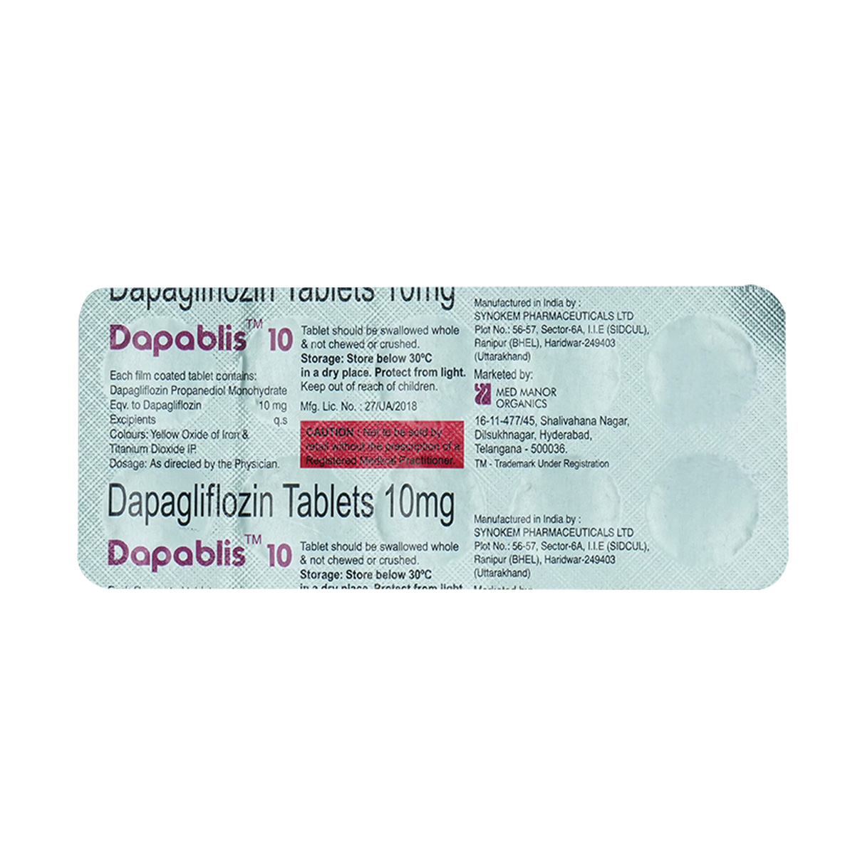 Dapablis 10 Tablet 10's, Pack of 10 TABLETS Dapablis 10 Tablet 10's, Pack of 10 TABLETS