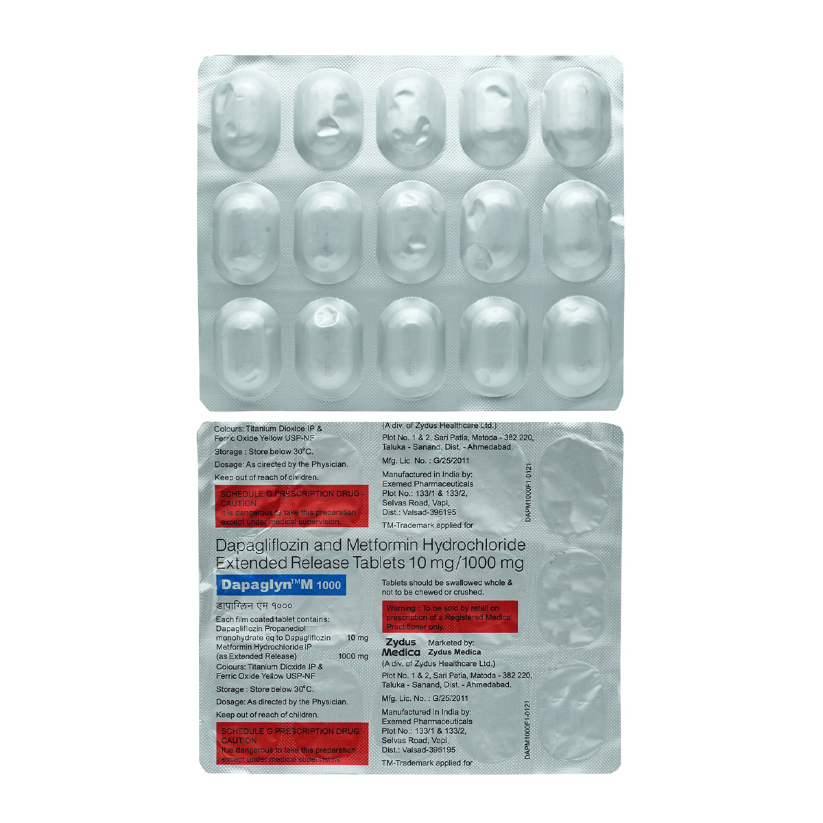 Dapaglyn M 1000 Tablet 15's, Pack of 15 TabletS Dapaglyn M 1000 Tablet 15's, Pack of 15 TabletS