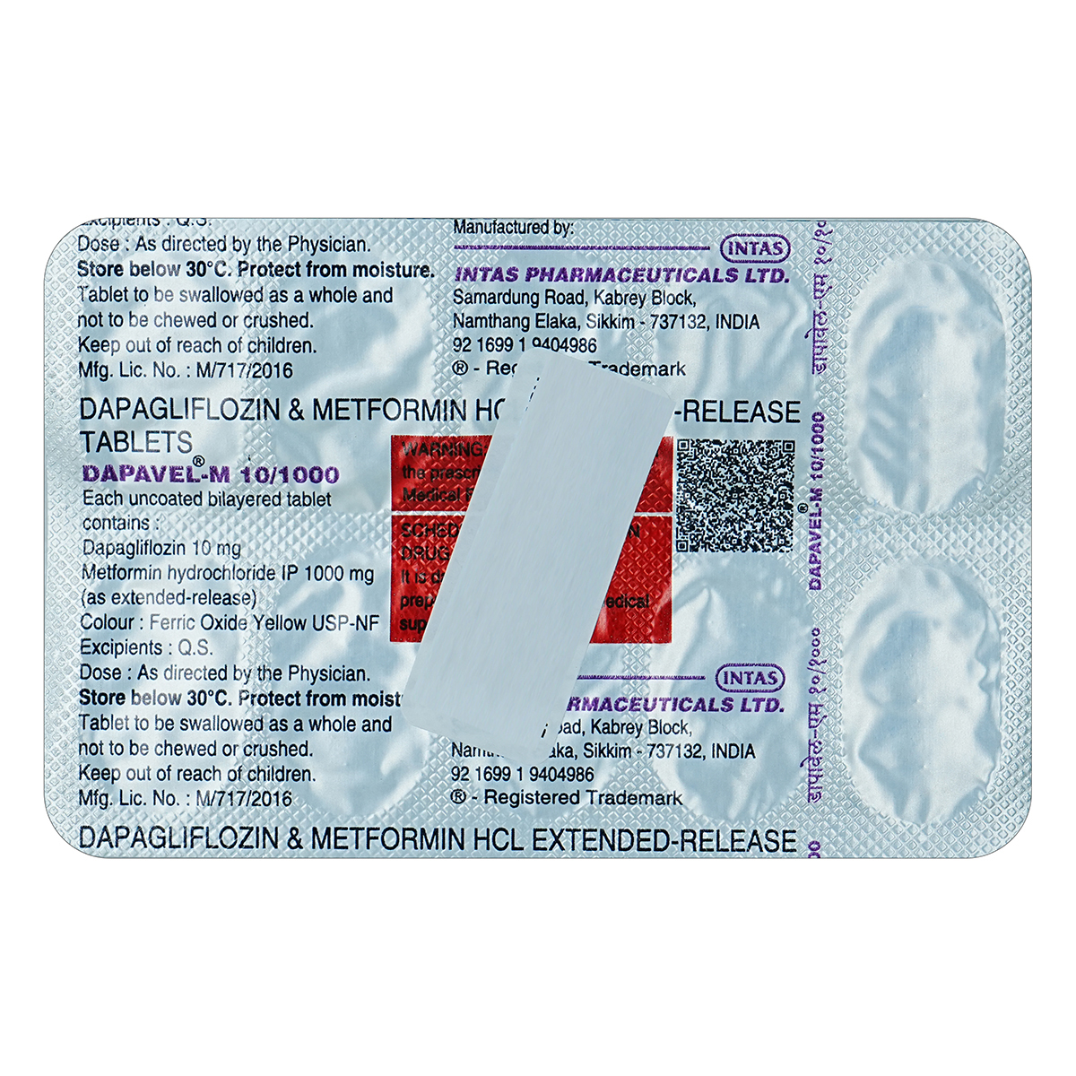 Dapavel-M 10/1000 Tablet 10's, Pack of 10 TABLETS Dapavel-M 10/1000 Tablet 10's, Pack of 10 TABLETS